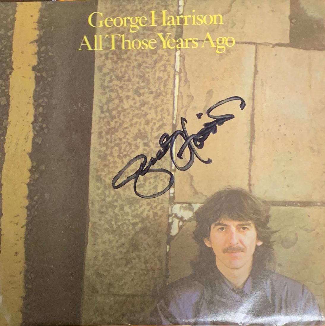 George Harrison Autographed 45 Single: All Those Years Ago 45 single signed by George!