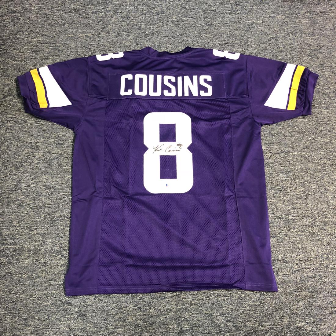 Kirk Cousins Autographed Vikings Jersey With Beckett: Autographed Custom Jersey
