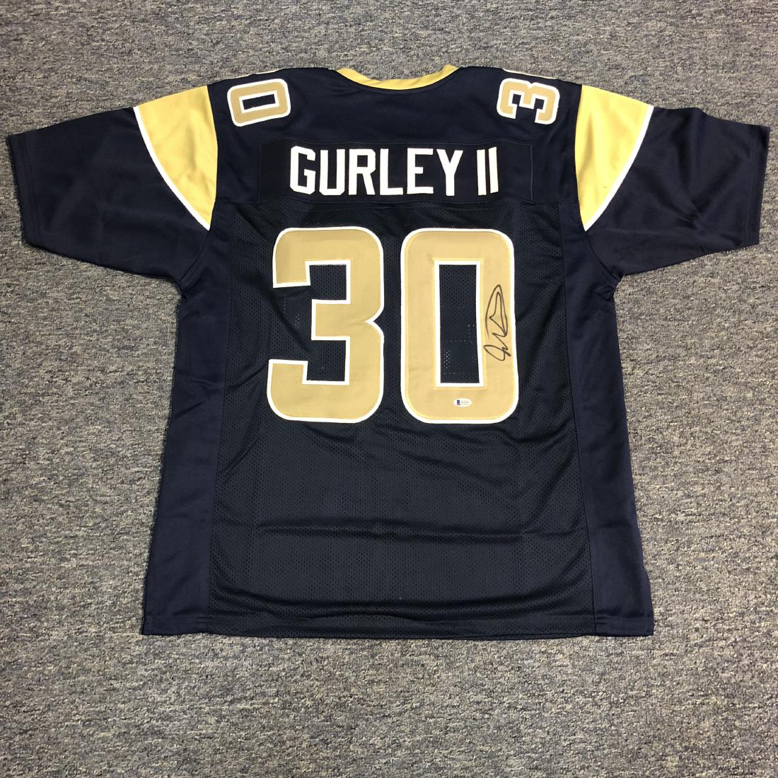 Todd Gurley Autographed Rams Jersey With Beckett COA: Autographed Custom Jersey
