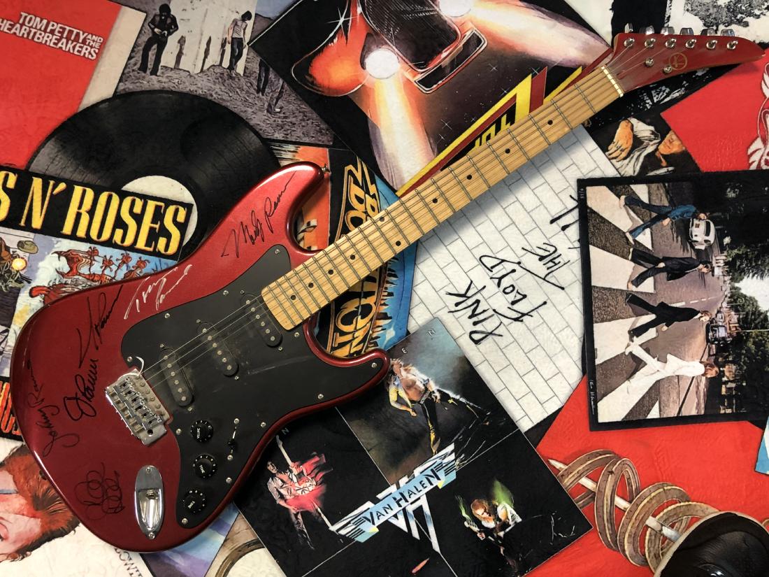 The Ramones Autographed Guitar (1 of 1)