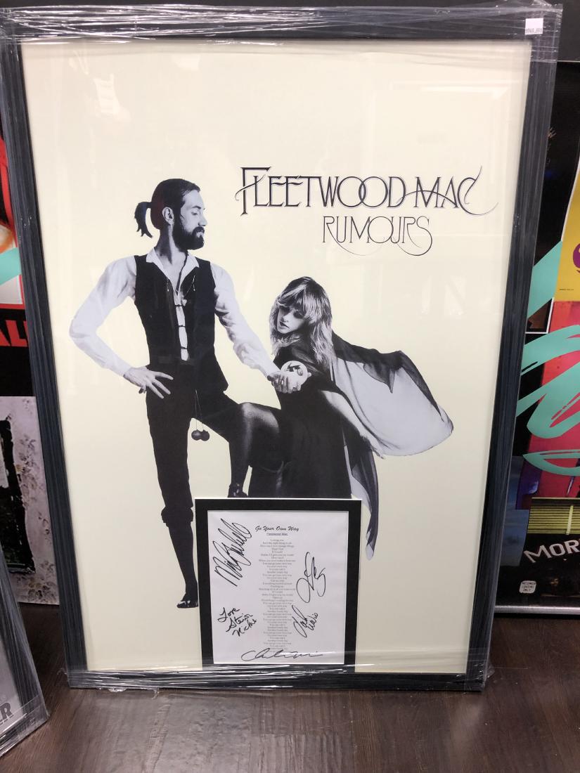 Framed Fleetwood Mac Poster With Autographed Lyric (1 of 1)