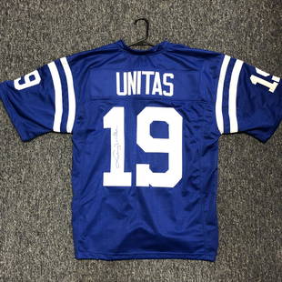 Johnny Unitas Autographed Jersey: Autographed Custom Jersey