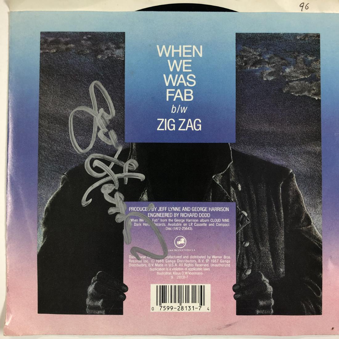 George Harrison When We Was Fab Autographed 45 Picture (1 of 1)