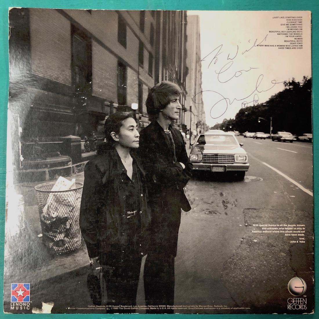 Signed John Lennon Album Cover: Autographed Album Cover