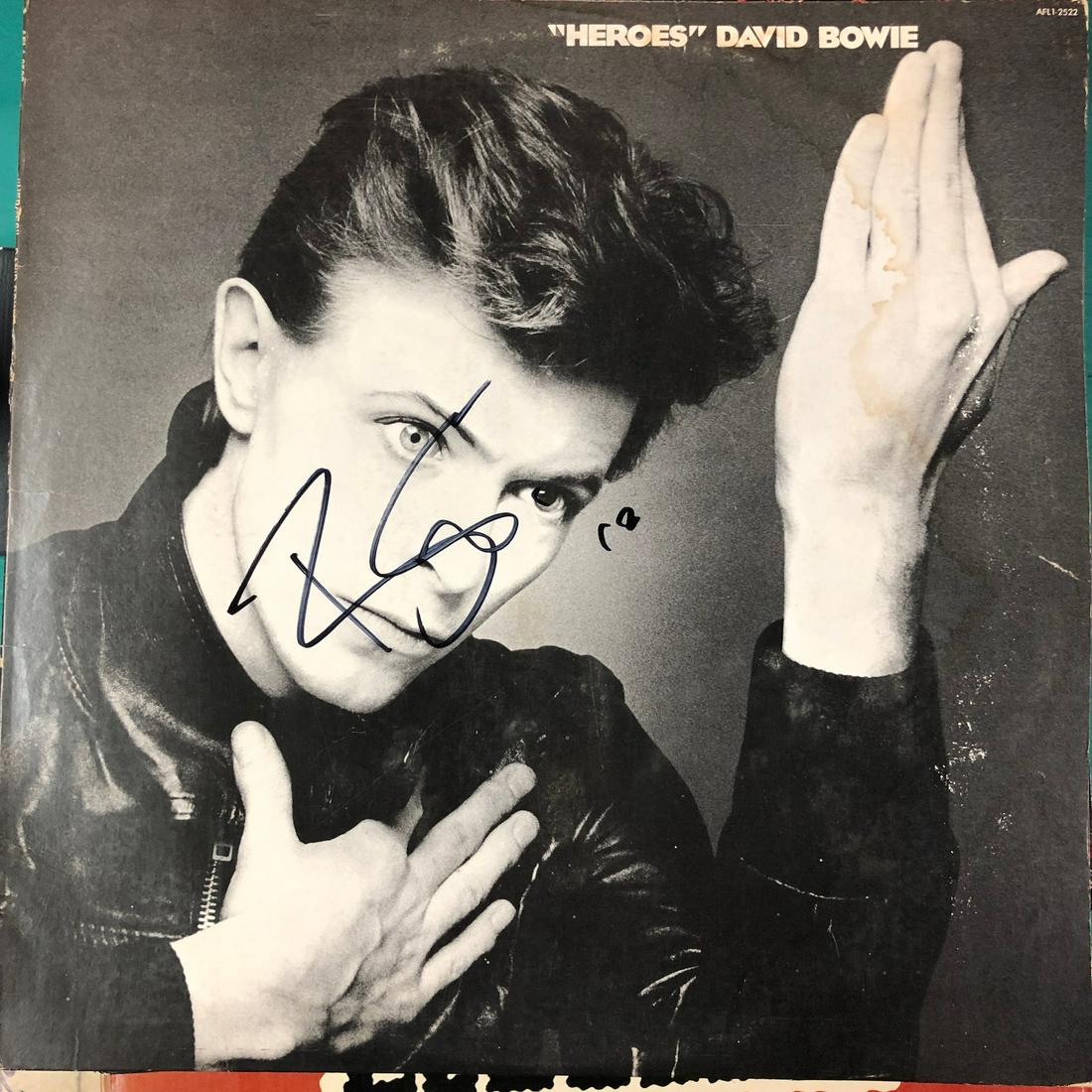 Autographed David Bowie Album Cover: Autographed Album Cover