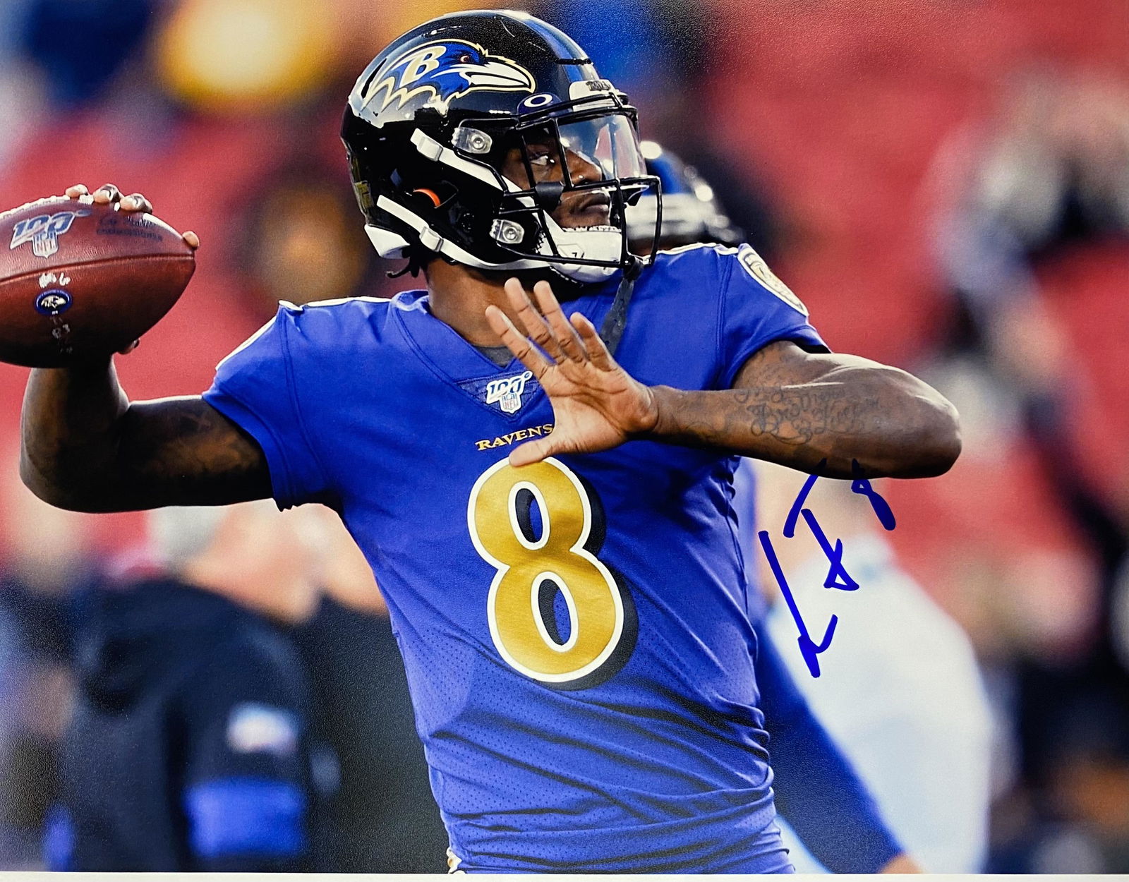 Lamar Jackson Autographed 8x10 Photo Ravens (1 of 1)