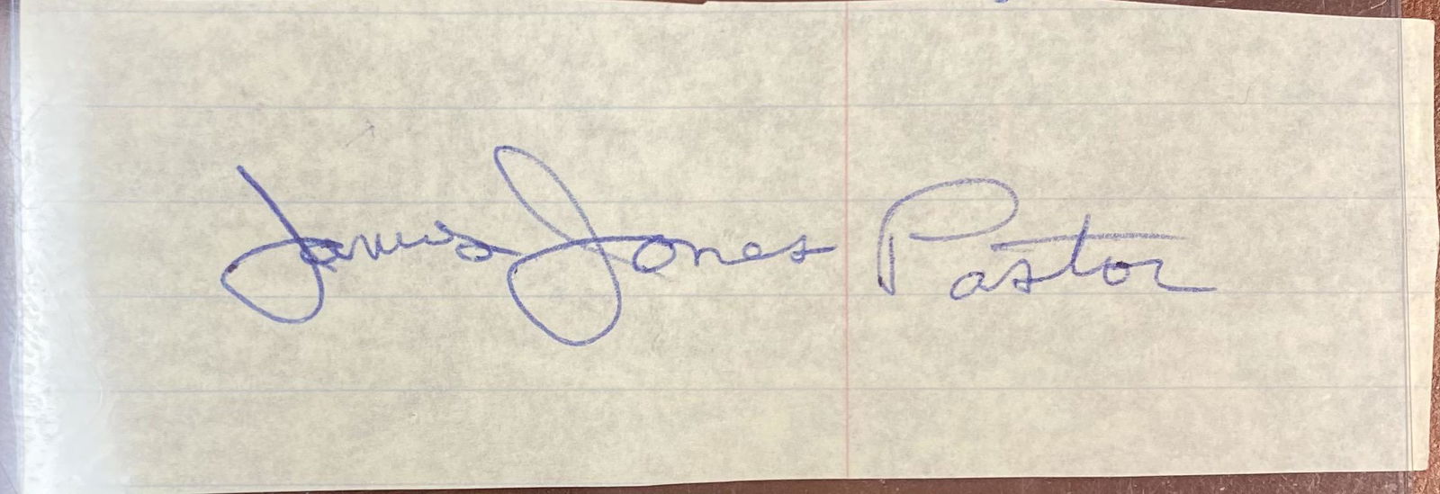 Pastor Jim Jones Autographed Cut (1 of 1)