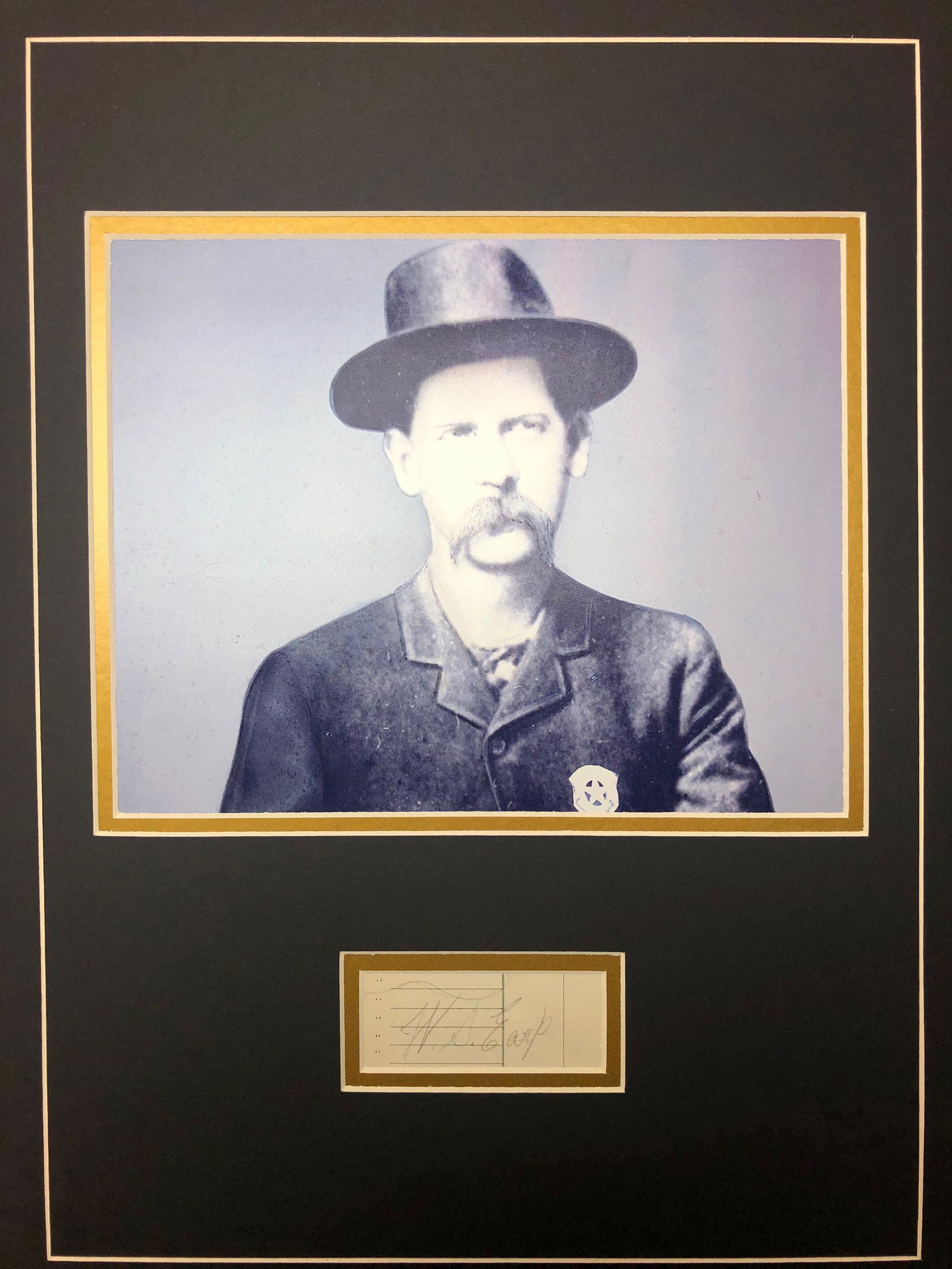 Wyatt Earp Autographed Display (1 of 1)