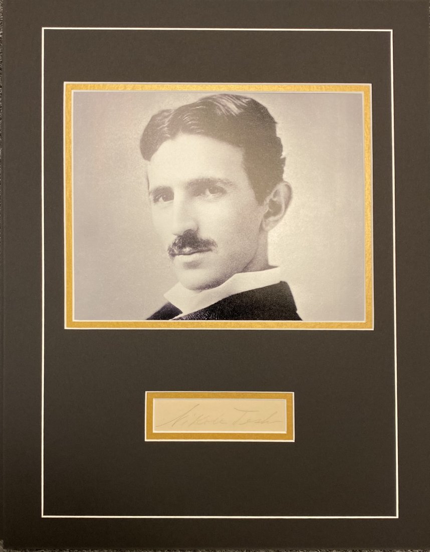 Nikola Tesla Autographed Display (1 of 1)