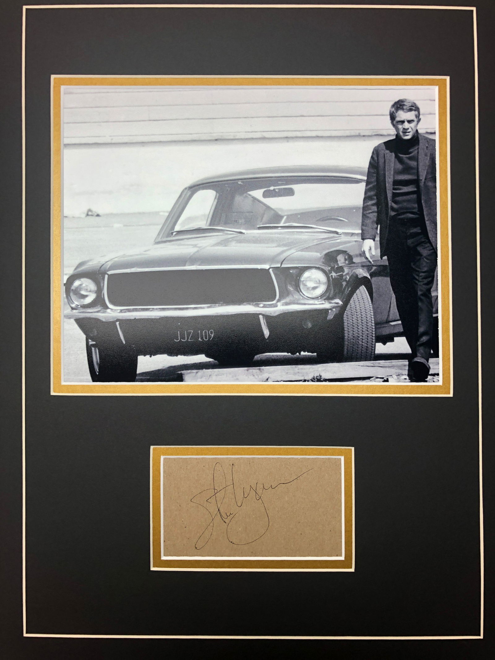 Steve McQueen Autographed Display (1 of 1)