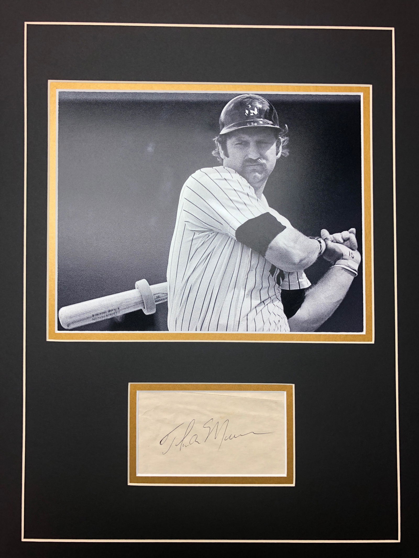 Thurman Munson Autographed Display (1 of 1)