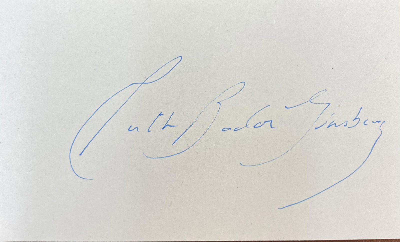 Ruth Bader Ginsburg Autographed Card: Each item comes with a COA from us. Ask any and all questions before bidding. All framed items take 2 weeks for framing. We ship everyday. Once items is paid items usually ship within 4 days of paymen
