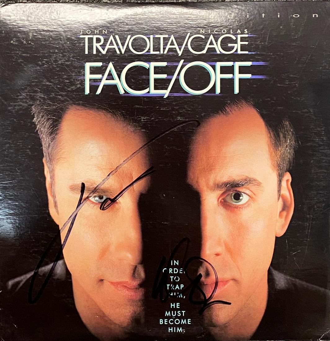 John Travolta Autographed Laser Disc Cage FACE OFF (1 of 1)