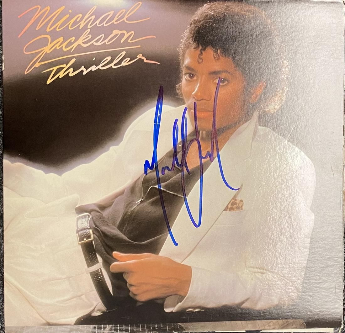 Michael Jackson Autographed Album Thriller (1 of 1)