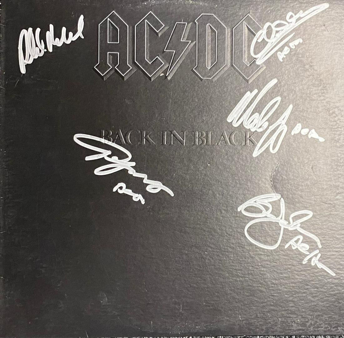AC/DC Autographed ALBUM BRIAN MALCOLM ANGUS PHIL: Each item comes with a COA from us. Ask any and all questions before bidding. All framed items take 2 weeks for framing. We ship everyday. Once items is paid items usually ship within 4 days of paymen