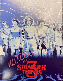 Millie Bobby Brown Autographed Stranger Things Poster: Each item comes with a COA from us. Ask any and all questions before bidding. All framed items take 2 weeks for framing. We ship everyday. Once items is paid items usually ship within 4 days of