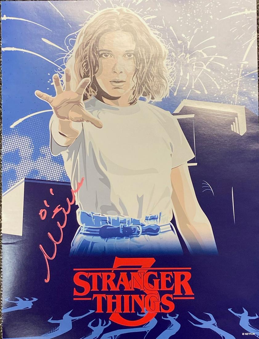 Millie Bobby Brown Autographed Stranger Things Poster (1 of 1)