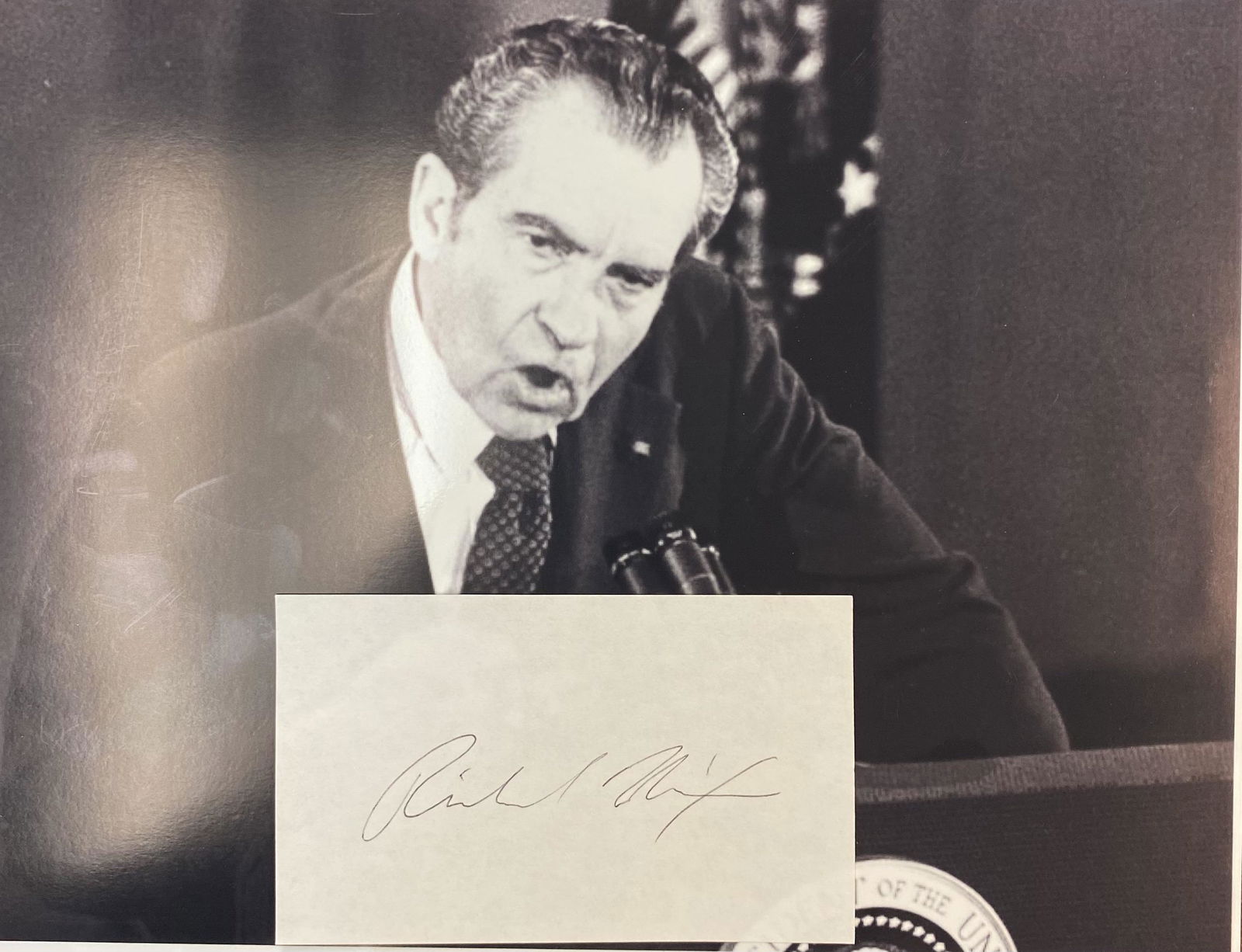 Richard Nixon Autographed Card (1 of 1)