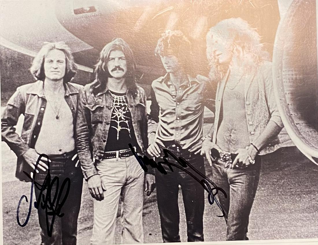 John Paul Jones Jimmy Page Autographed 8x10 Photo (1 of 1)