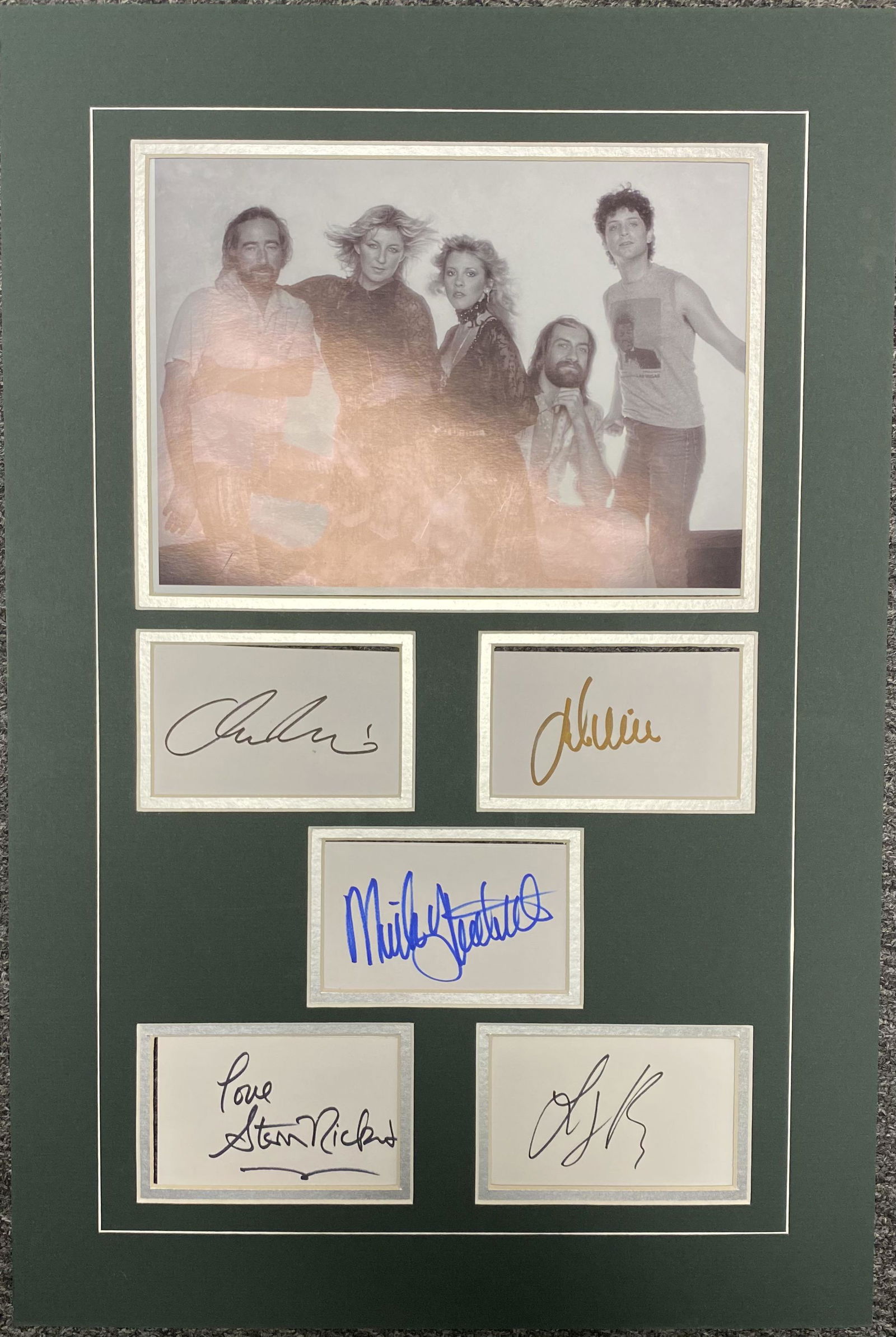 Fleetwood Mac Autographed Display All 5 Members (1 of 1)