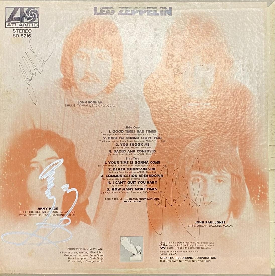 Led Zeppelin Autographed Album Bonham (1 of 1)