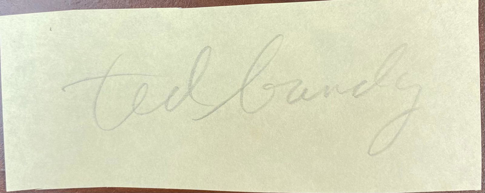 Ted Bundy Autographed Page (1 of 1)