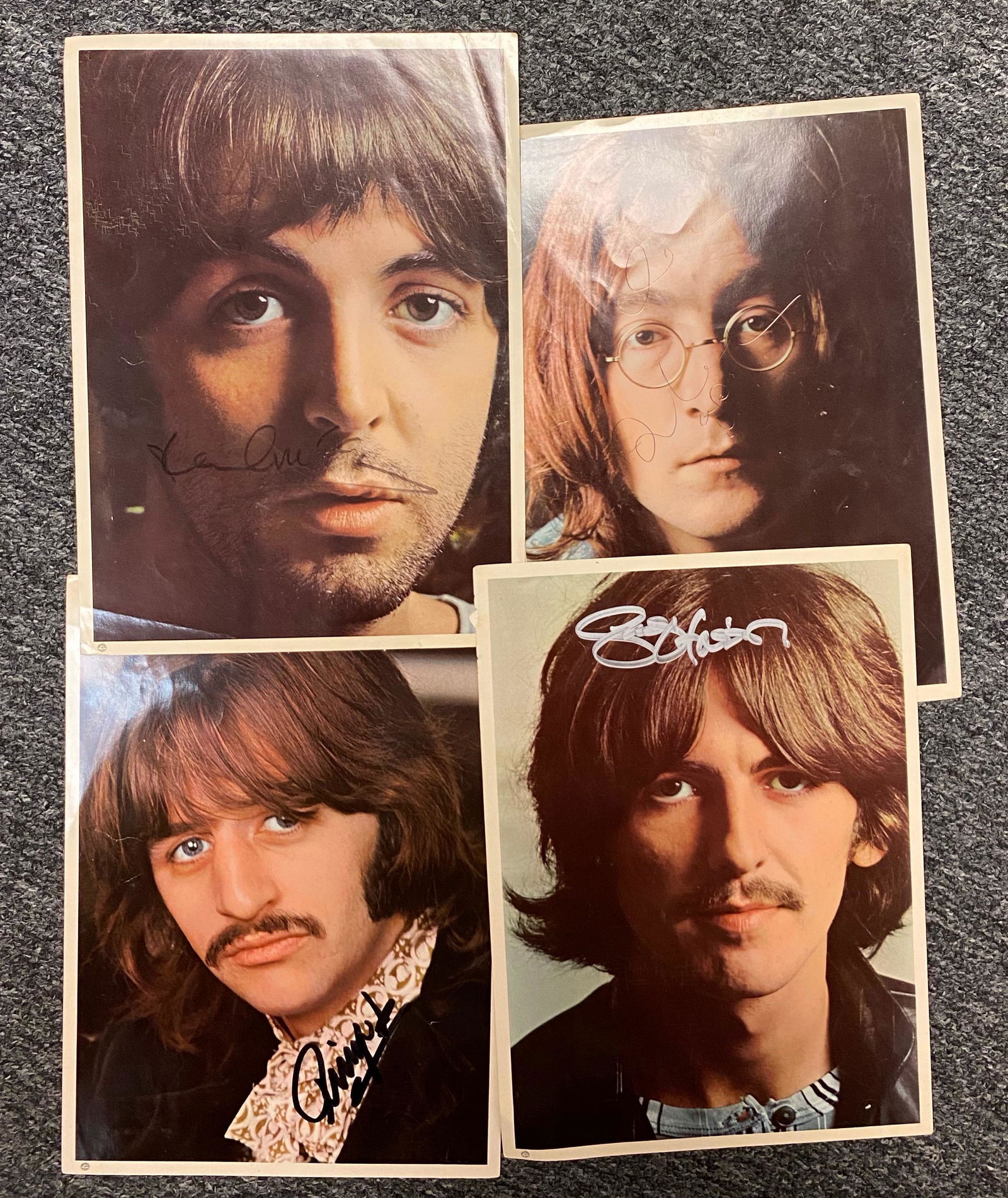 The Beatles Autographed White Album Photos! All 4! (1 of 1)