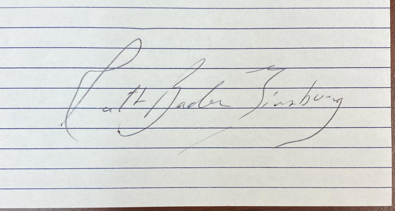 Ruth Bader Ginsburg Autographed Card: Each item comes with a COA from us. Ask any and all questions before bidding. All framed items take 2 weeks for framing. We ship everyday. Once items is paid items usually ship within 4 days of paymen