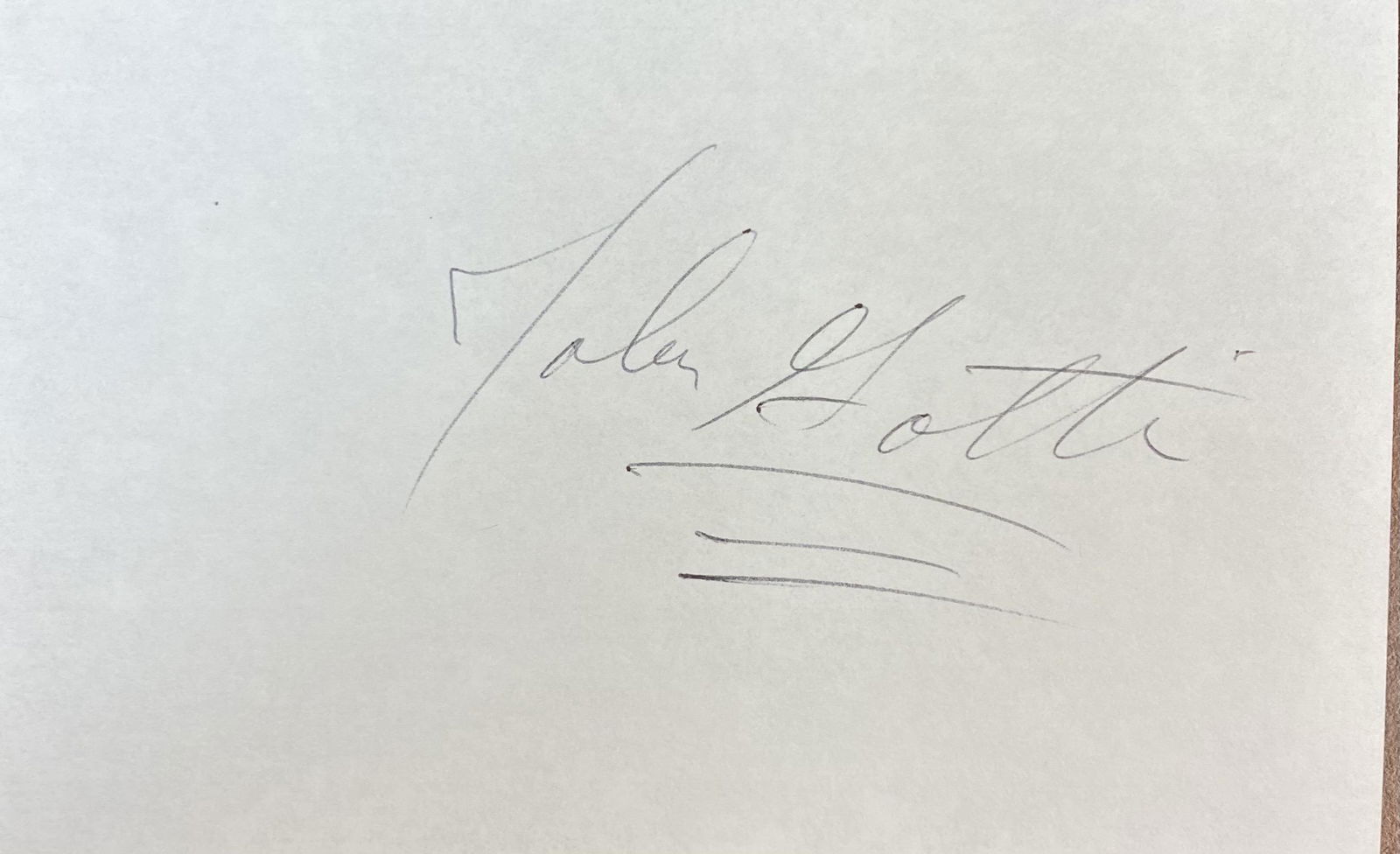 John Gotti Autographed Card (1 of 1)