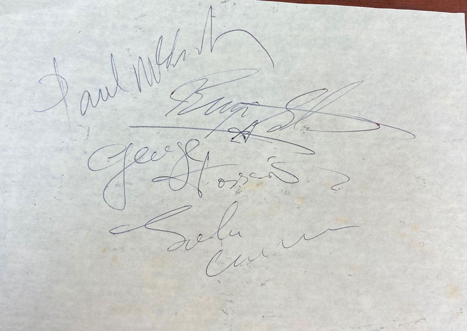 The Beatles Autographed PAGE ALL 4! (1 of 1)