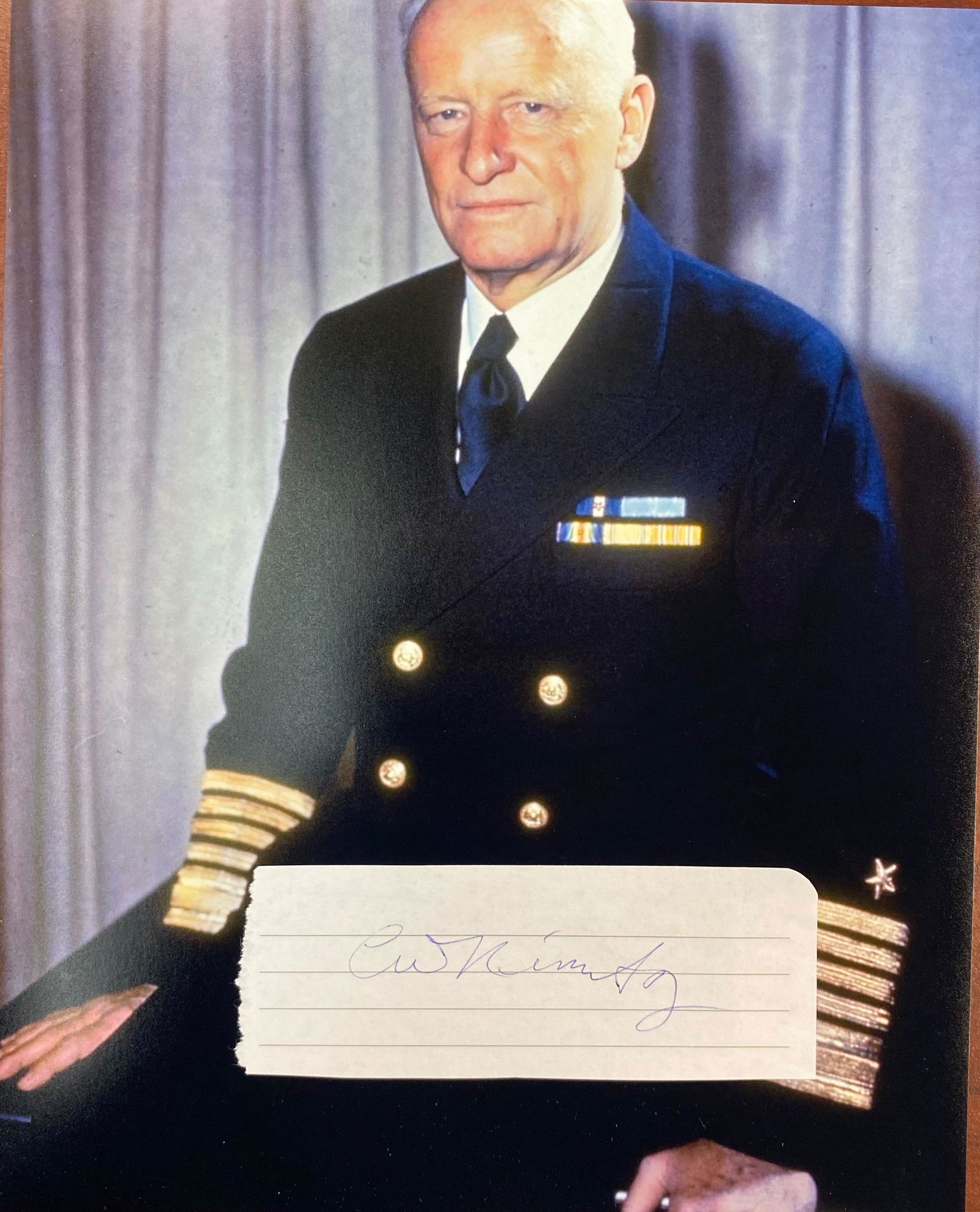 Chester Nimitz Autographed Page (1 of 1)