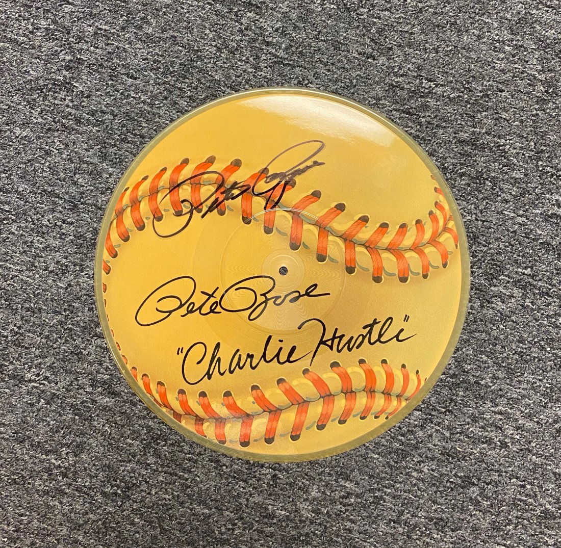 Pete Rose Autographed Picture Disc (1 of 1)