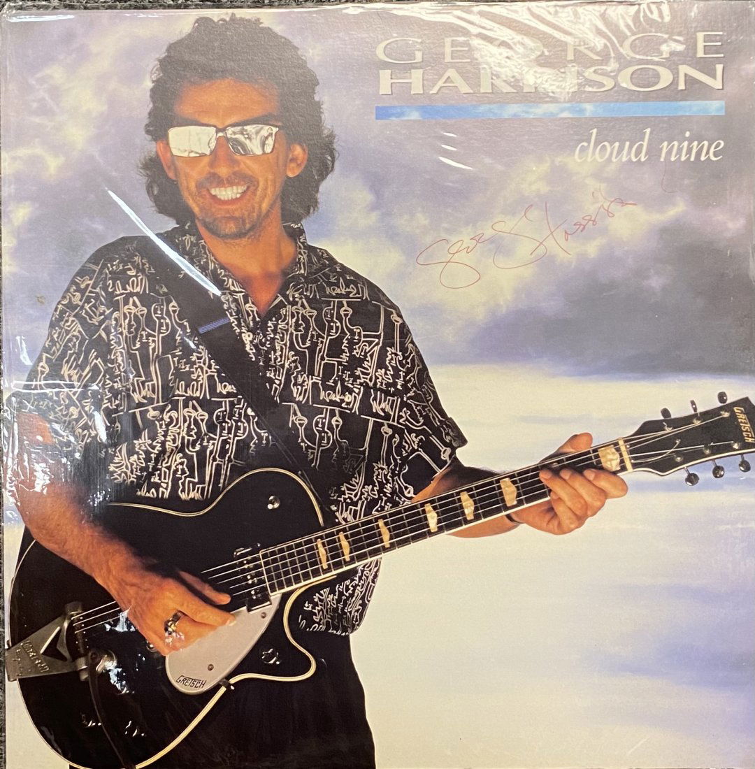 George Harrison Autographed Album Slick Promo Sheet (1 of 1)