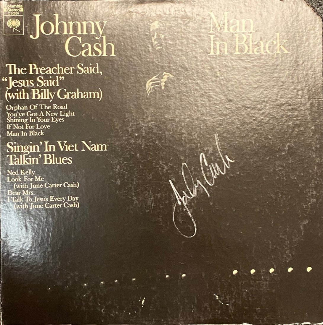Johnny Cash Autographed Album: Each item comes with a COA from us. Ask any and all questions before bidding. All framed items take 2 weeks for framing. We ship everyday. Once items is paid items usually ship within 4 days of paymen