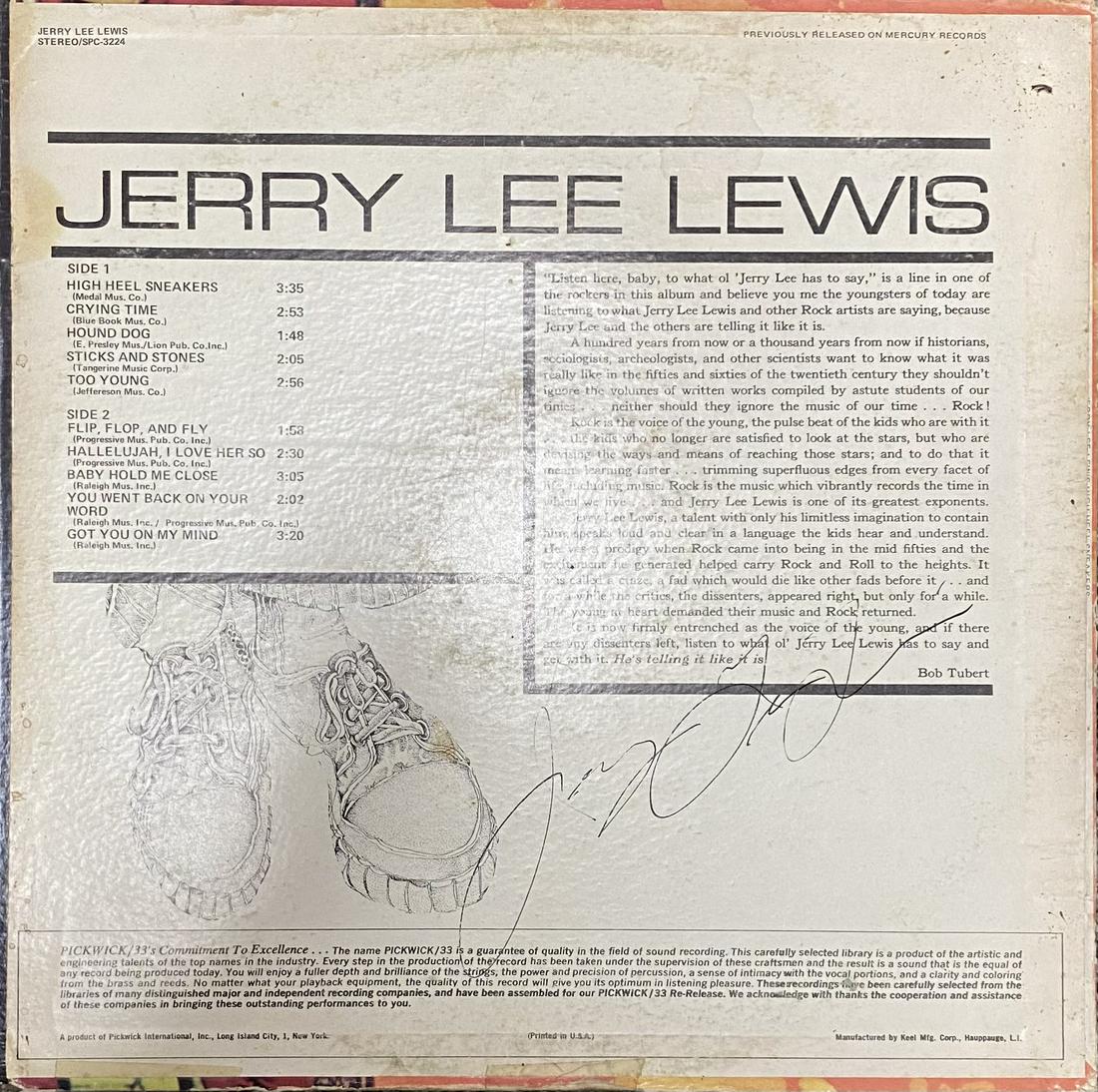 Jerry Lee Lewis Autographed Album (1 of 1)