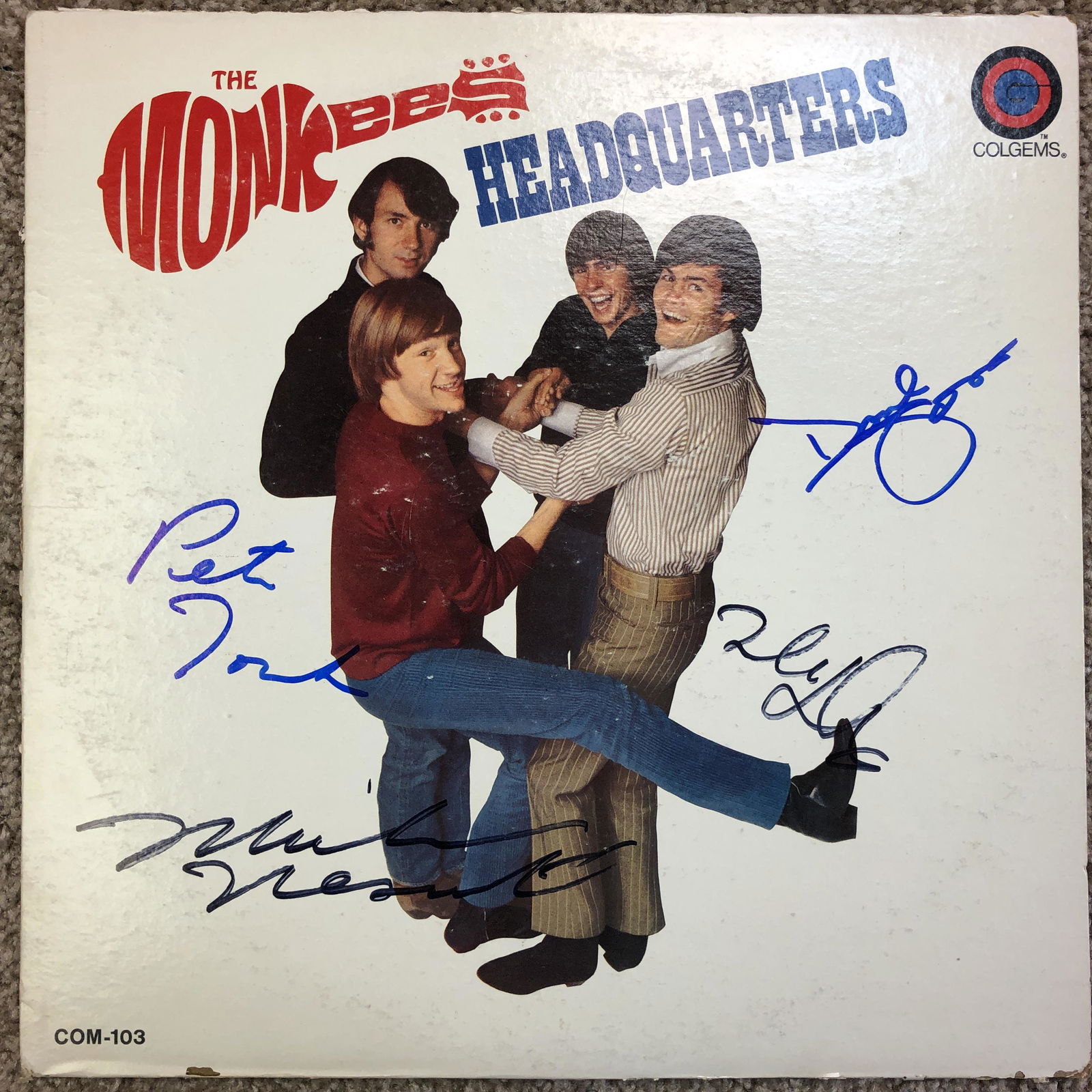Autographed Monkees album cover, signed by all 4 (1 of 1)