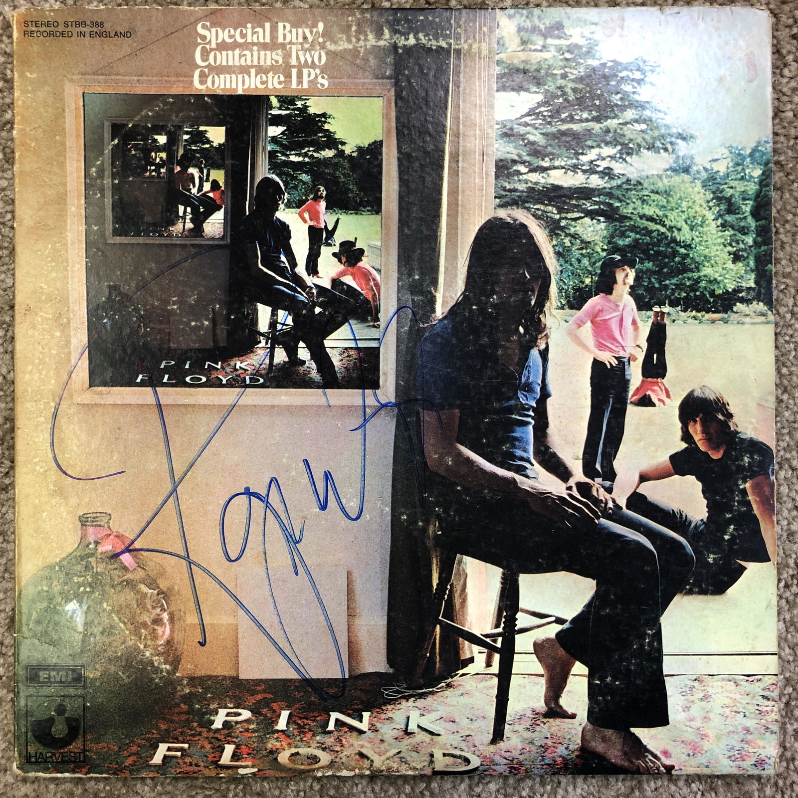 Autographed Pink Floyd album cover, signed by Roger (1 of 1)