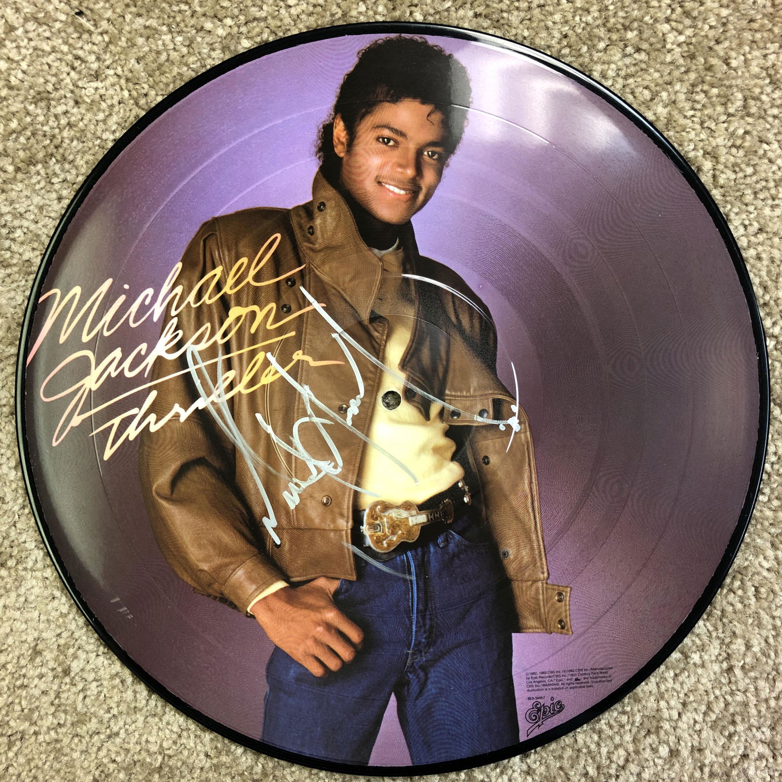 Autographed Michael Jackson Picture Disc (1 of 1)