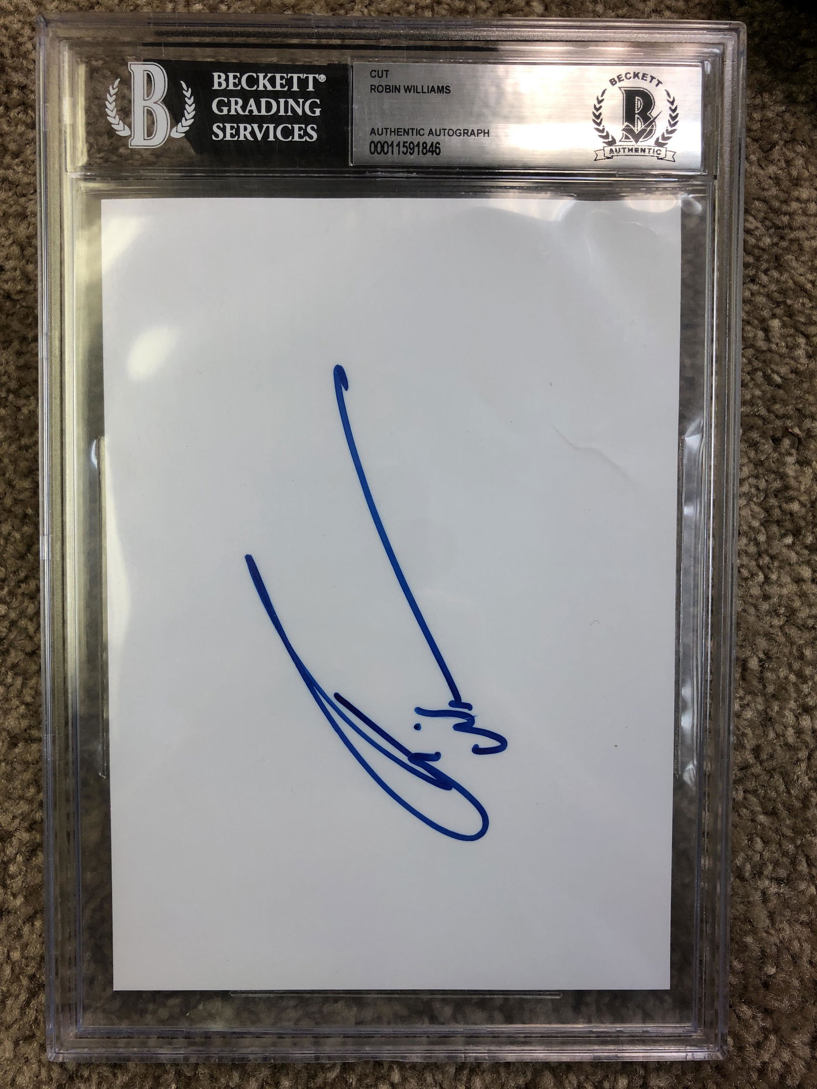 Robin Williams Slabbed Cut Autograph (1 of 1)