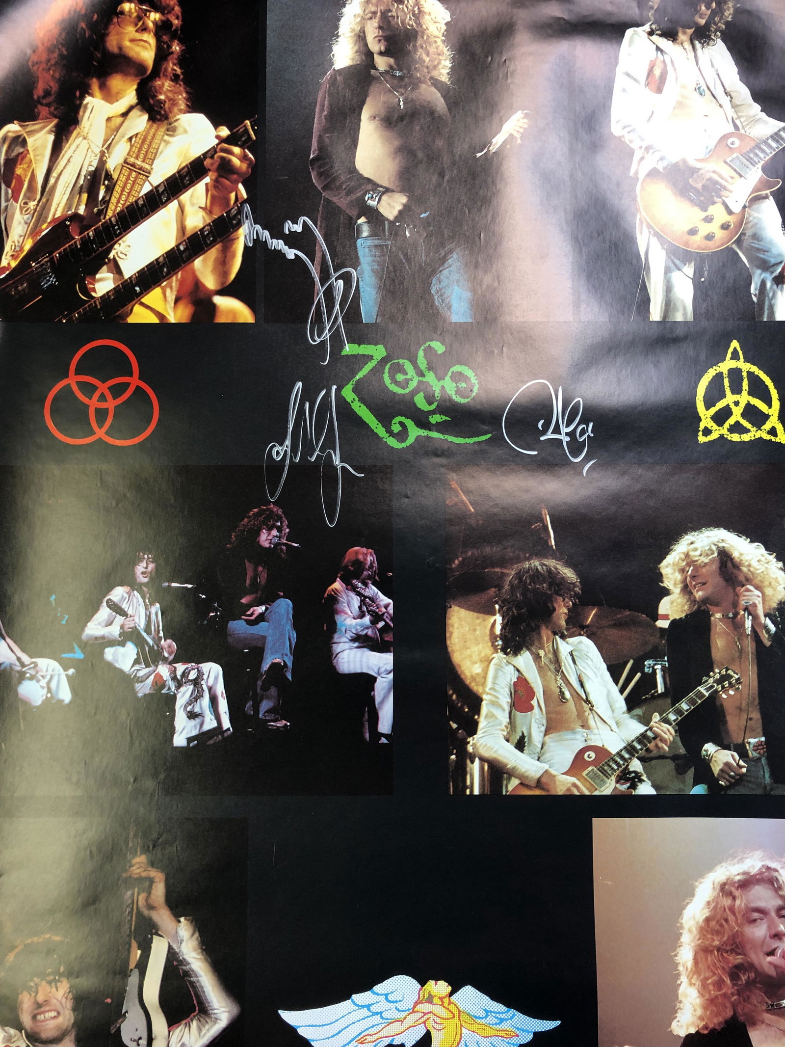 Autographed Zeppelin Poster Signed By Plant , Page , (1 of 1)