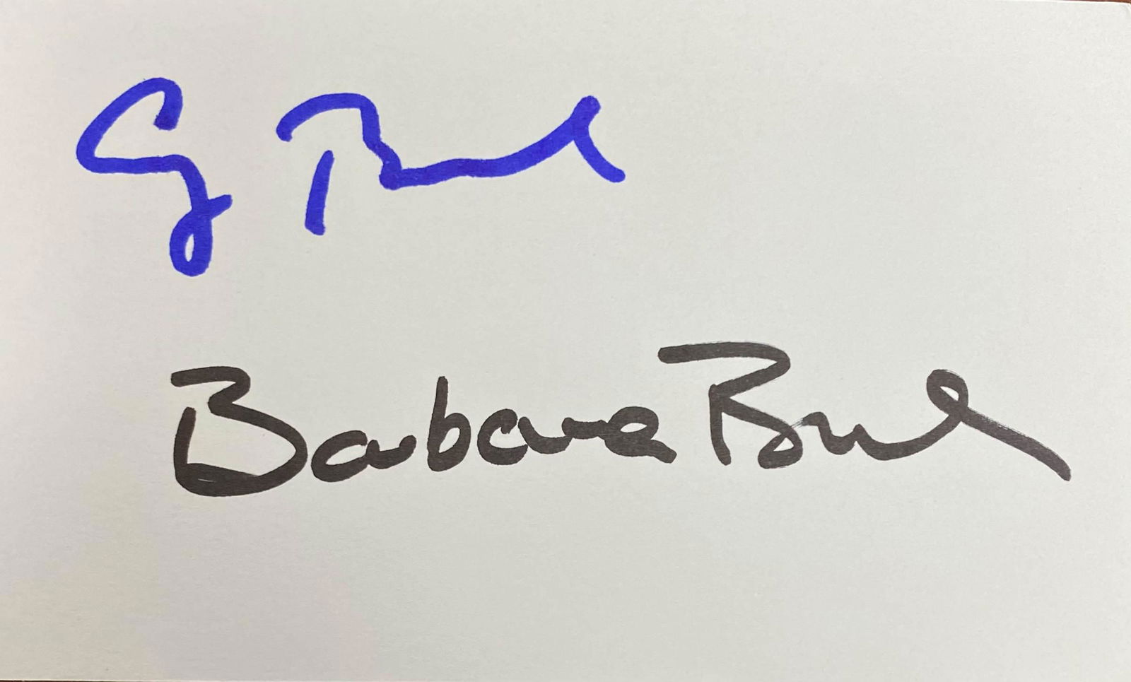 George Bush Autographed Card Barbara (1 of 1)