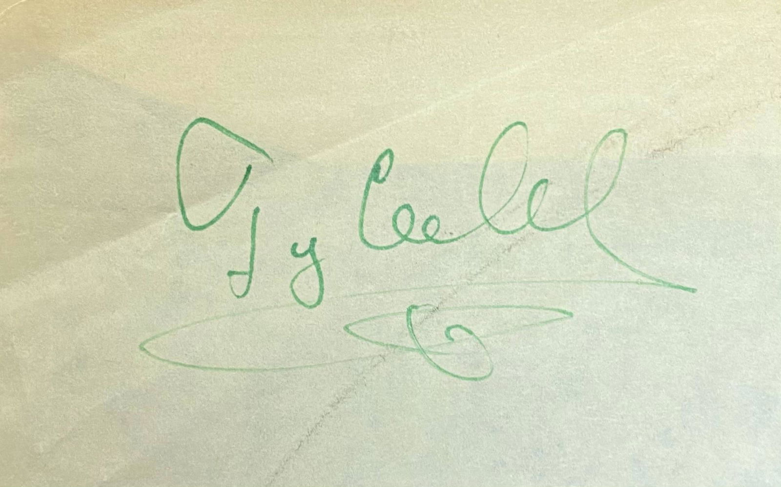 Ty Cobb Autographed Cut (1 of 1)