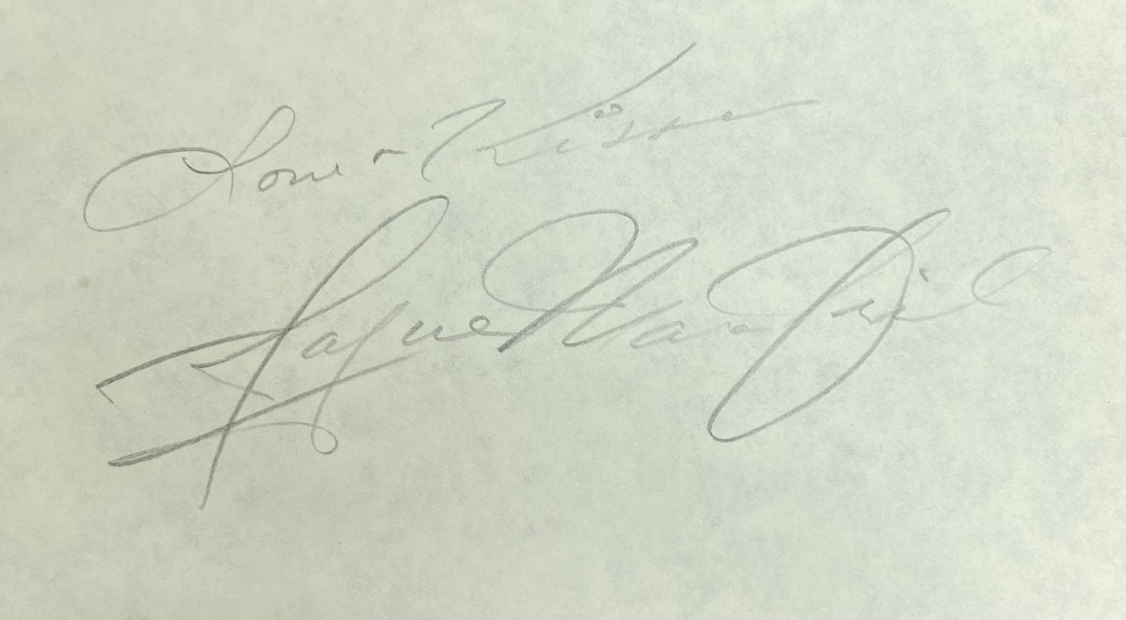 Jayne Mansfield Autographed Card (1 of 1)