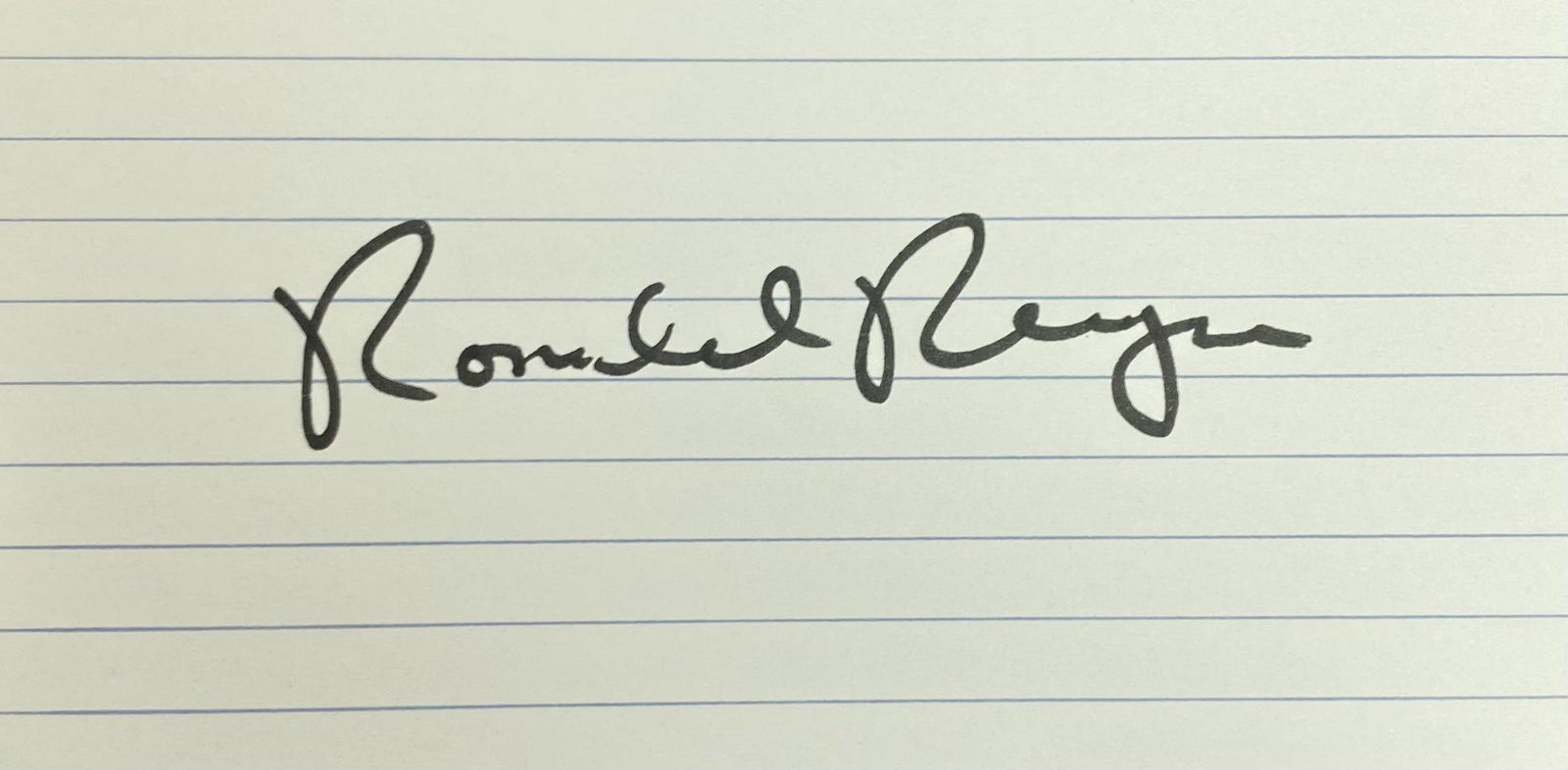 Ronald Reagan Autographed CARD (1 of 1)