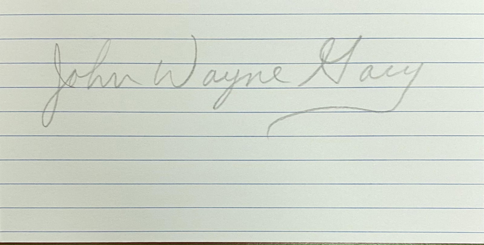 John Wayne Gacy Autographed CARD (1 of 1)