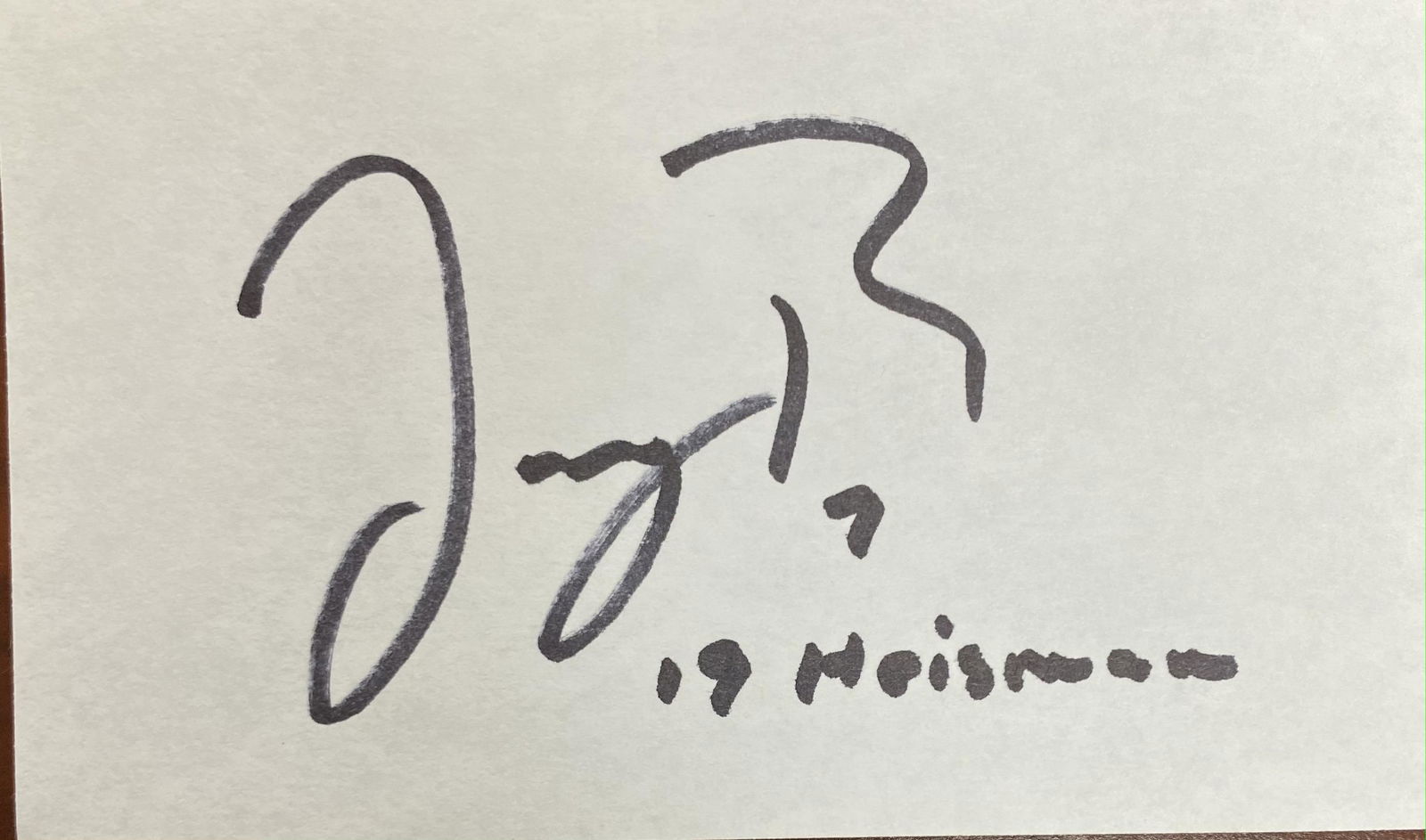 Joe Burrows Autographed Card (1 of 1)