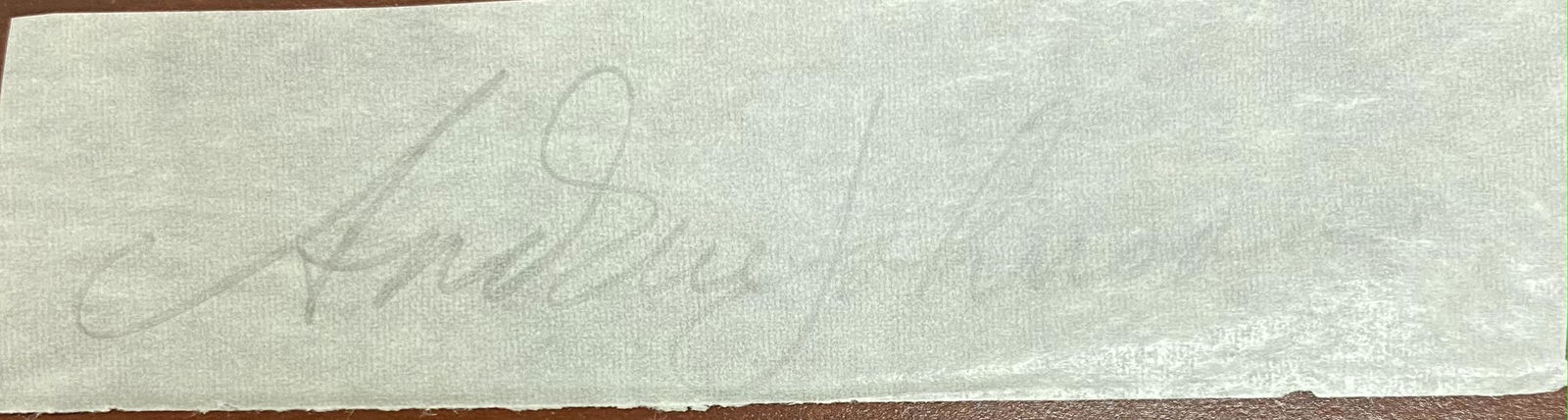 Andrew Johnson Autographed Page (1 of 1)