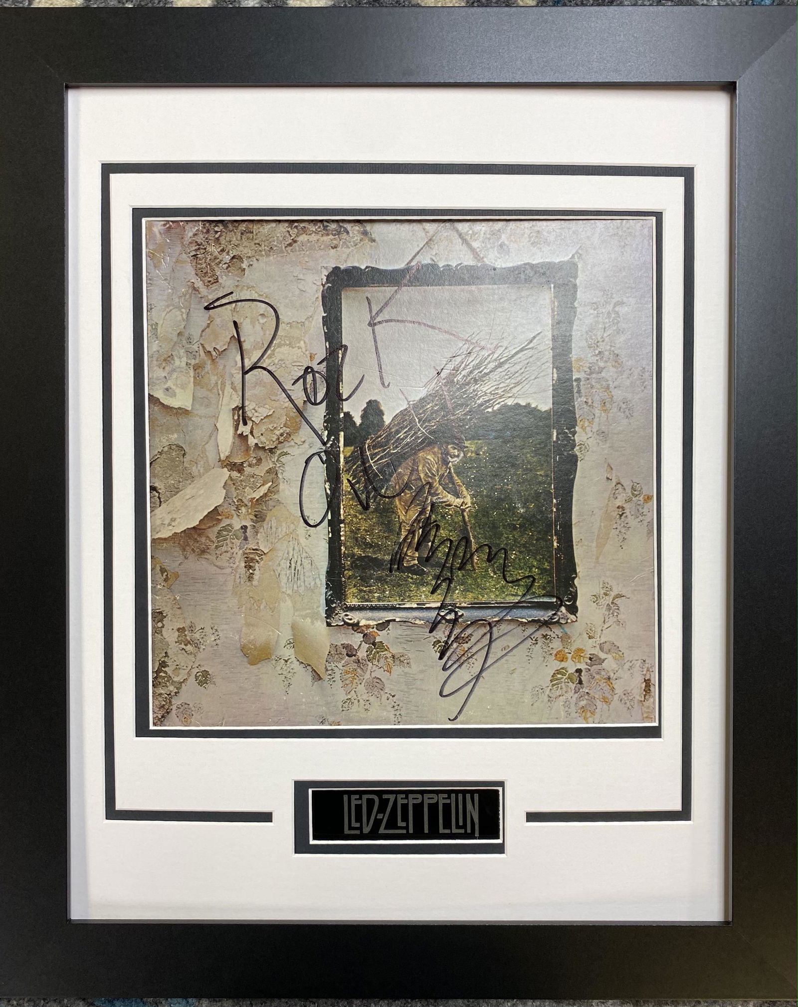 Jimmy Page Autographed ALBUM FRAMED! (1 of 1)