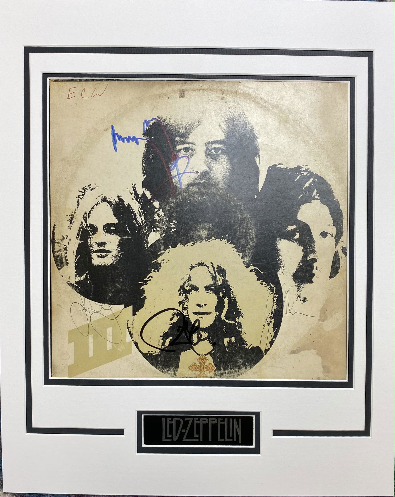 LED ZEPPELIN Autographed ALBUM Custom Framed. (1 of 1)