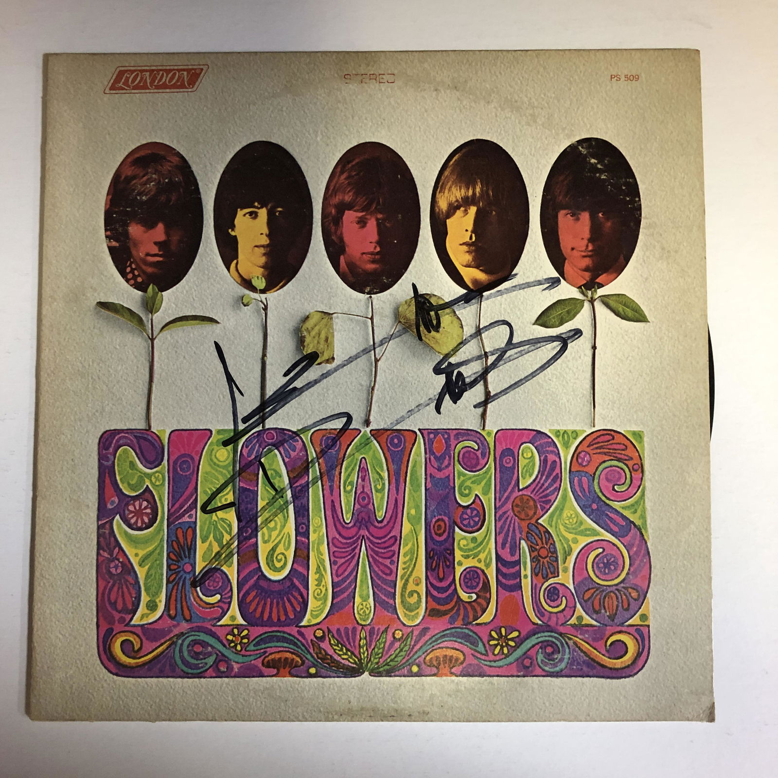 Rolling Stones Flowers Autographed Album Cover, signed (1 of 1)